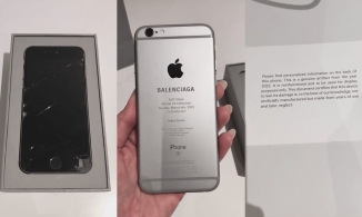 Balenciaga gửi thiệp cho khách mời bằng một chiếc iPhone 6s vỡ nát 
