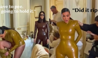 Kim Kardashian 'giải quyết nhu cầu' như thế nào khi mặc trang phục latex kín mít từ cổ đến chân?