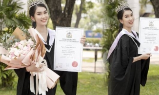 Á hậu Phương Anh đội vương miện nhận bằng tốt nghiệp, chia sẻ bí quyết tốt nghiệp Thủ khoa
