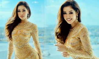 Khánh Vân 'xả vai' nàng Hậu dịu dàng, được Miss Universe ưu ái đăng tải hình ảnh 'đi đu đưa'