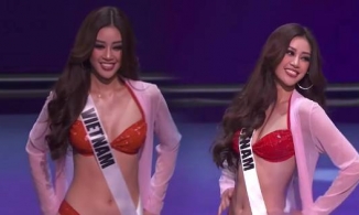 Khánh Vân làm nóng sân khấu Miss Universe với thân hình đẹp từng milimet