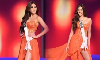 Khánh Vân xuất hiện đầy phấn khích trên Instagram của Miss Universe