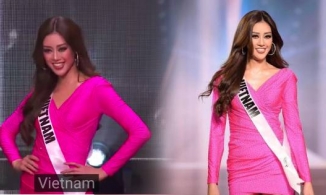 Khoảnh khắc Khánh Vân buông thõng tay, lủi thủi trên sân khấu Miss Universe