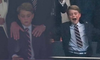 Gương mặt ỉu xìu của Hoàng tử George sau khi Anh tuột mất cúp vô địch Euro