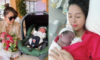 Quế Vân vừa sinh đã phải tự lái xe đưa con đi khám, không thấy chồng đâu