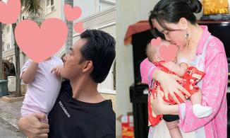 Phượng Chanel, Quách Ngọc Ngoan cùng khoe ảnh ôm hôn con gái nhỏ