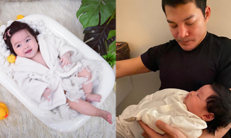 Cận cảnh vẻ bụ bẫm, đáng yêu của con gái thứ 2 Trần Bảo Sơn