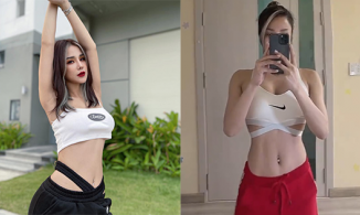 'Mẹ hai con' Diệp Lâm Anh tự tin khoe cơ bụng săn chắc