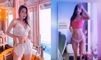 Bạn gái Lâm Vinh Hải khoe cân nặng và vòng eo 56 vượt bạn thân Ngọc Trinh