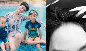 Không chỉ Mai Phương Thúy, Trà My Idol cũng như trung niên vì tóc bạc sớm