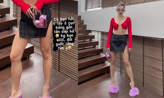 Tóc Tiên khoe chân gân guốc, đầu gối nhăn do dùng giày cao gót từ 14 tuổi