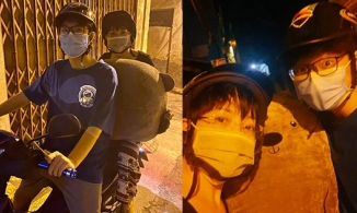 MC Thảo Vân dù 'tủi thân' vẫn làm shipper cùng con trai đi tặng quà bạn gái