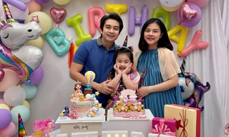 Vân Trang làm sinh nhật tại gia cho con gái 5 tuổi đẹp như ở nhà hàng