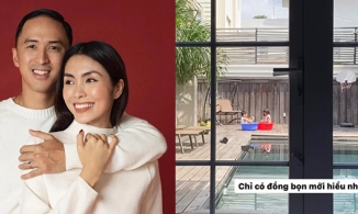Tăng Thanh Hà tiết lộ sở thích kỳ lạ của hai con: Ngồi chậu nhựa chơi ngoài sân giữa trưa nắng