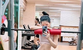 Tự nhận 'eo bé xíu', Lệ Quyên vẫn bị tình trẻ 'nắm cổ lôi xuống phòng tập'