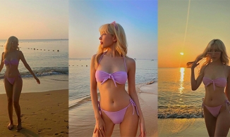 Hậu tin đồn hẹn hò 16 Typh, Min tung loạt ảnh 'em đang 18' trong bộ áo tắm hồng bé xíu