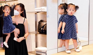 Con gái Cường Đô La hơn 1 tuổi đã tạo dáng chuẩn Next Top Model nhí, thần thái thu hút hơn cả mẹ 