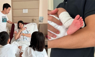 Khoảnh khắc ấm áp của ông xã Tăng Thanh Hà và con trai thứ 3