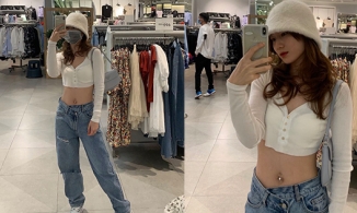 Vợ JustaTee tự tin diện crop top, vóc dáng mẹ 2 con khiến netizen trầm trồ