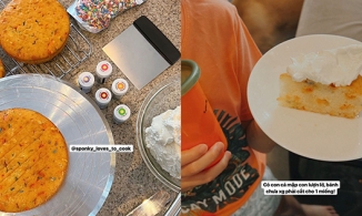 Tăng Thanh Hà làm bánh sinh nhật cho con, phản ứng của Richard rất bất ngờ