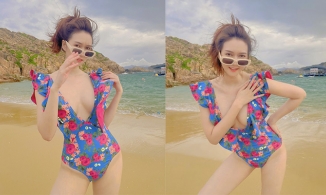 Hôm qua sao làm gì (23/4): Bạn gái Đình Tú diện áo tắm sẻ xâu quyến rũ