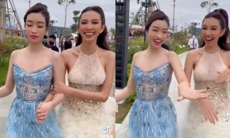 Đỗ Mỹ Linh đăng clip hất tay Thùy Tiên, netizen đặt cho biệt danh mới 'Miss hất tay'