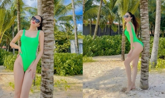 Hoa hậu Hương Giang diện bikini xẻ cao, netizen chê: 'Phản cảm'