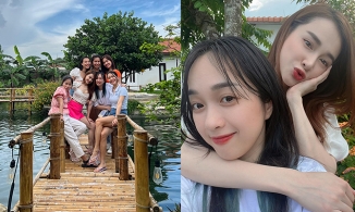 Trường Giang tổ chức sinh nhật cho Nhã Phương 'vui tới bến' với hội bạn thân ở biệt thự nhà vườn