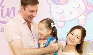 Gác lại nỗi buồn của Vân Khánh, Lan Phương tổ chức sinh nhật 4 tuổi linh đình cho con gái lai Tây