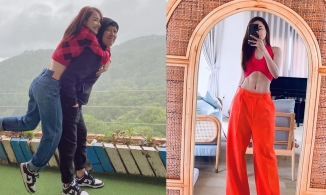 Sau 4 năm làm vợ Trường Giang, Nhã Phương bất ngờ vén áo khoe bụng