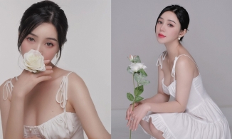 Quỳnh Kool khoe cận nhan sắc ngây thơ, xinh như búp bê trong loạt ảnh diện đầm 2 dây 