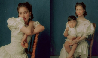 'Mẹ đơn thân' Hòa Minzy hóa thiếu phụ trong tranh Phục Hưng mừng tuổi 27