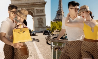 Lệ Quyên - Lâm Bảo Châu tung trọn bộ ảnh diện đồ đôi, tình tứ tại Paris