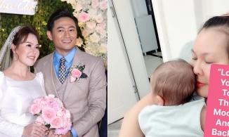 Bà xã Quý Bình lại mùi mẫn với chồng, tiết lộ tên và giới tính con đầu lòng