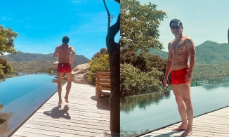 'Anh bố hai con' Trần Bảo Sơn mặc quần xà lỏn, 'cuồn cuộn' ở tuổi U50