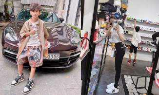 Con trai U11 của Lệ Quyên đi shopping hàng hiệu, cái gì đắt nhất thì mua