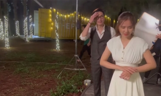 Huyền Lizzie bị bỏng sau cảnh hôn Đình Tú dưới pháo hoa