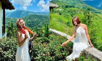 Huyền Lizzie đăng ảnh đi du lịch, khoe vẻ thướt tha tuổi 32