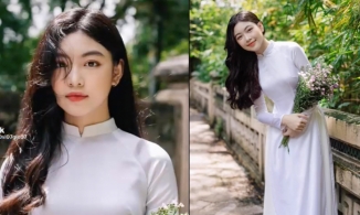 Con gái Quyền Linh khiến MXH bùng nổ vì loạt hình áo dài bị 'leak'