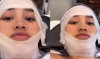 Đỗ Thị Hà băng bó khắp mặt, chuyện gì đây?