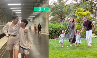 Hồ Ngọc Hà sang nhà bố mẹ chồng: Bận làm vú em, cả ngày chăm con ăn rồi bú