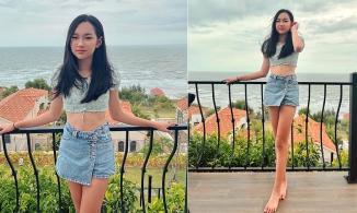 Nhan sắc cháu nội tỷ phú Hoàng Kiều: 14 tuổi chân dài như siêu mẫu