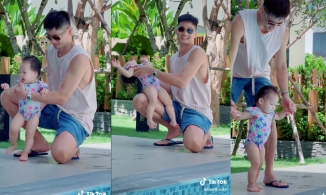 Bảo Thanh khoe chồng chăm con gái: 3 phần nuông chiều, 7 phần bất lực 