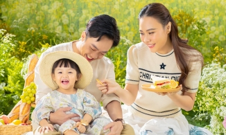 Đàm Thu Trang tung bộ ảnh như phim Hàn mừng sinh nhật con gái Suchin 2 tuổi