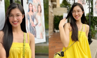 Á hậu 2 Phương Nhi mặt mộc đẹp không tì vết, xứng danh 'em gái quốc dân'