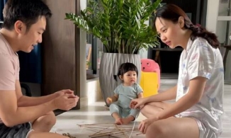 Đại gia như Cường Đô La nhưng vẫn tự tay làm đèn lồng cho con gái