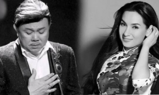 Việt Hương khóc nức ở mộ Chí Tài sau khi đưa tro cốt Phi Nhung về Mỹ