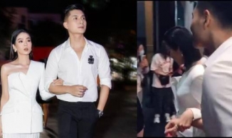 Lệ Quyên dắt tay tình trẻ Lâm Bảo Châu kéo ra khỏi đám đông