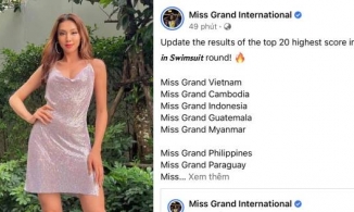 Thùy Tiên dẫn đầu bình chọn phần thi swimsuit của Miss Grand International 