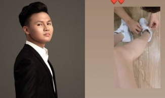 'Bạn gái tin đồn' của Quang Hải khoe hình ảnh được bạn trai cúi xuống buộc dây giày 